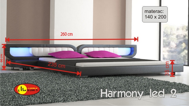 Čalouněné postele Harmony 2Led 140x200